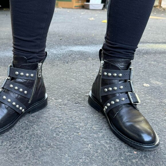 Zadig & Voltaire black Laureen Buckled Ankle Boots EU size 39 US size 8.5 - Picture 4 of 4